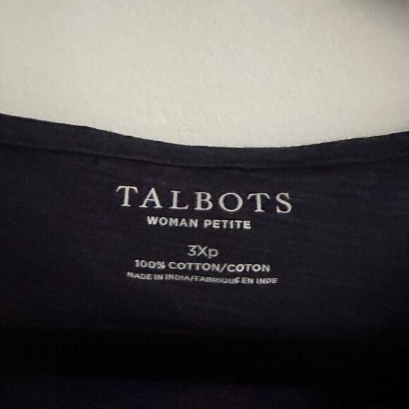 Talbots 3XP Navy Pullover Top Petite - Picture 3 of 6